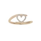 1/10 Ct. T.w. Diamond 10k Rose Gold Heart Bypass Ring