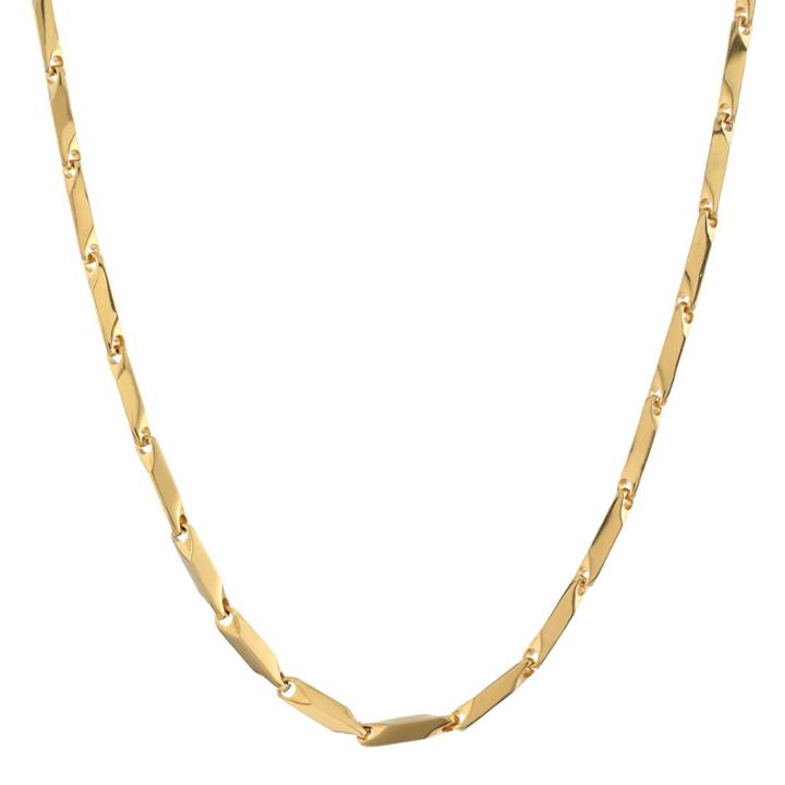 Mens Stainless Steel & Gold-tone Ip 24 3mm Link Chain