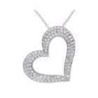 1 Ct. T.w. Diamond Sterling Silver Heart Pendant