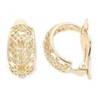 Liz Claiborne Gold-tone Clip-on Hoop Earrings