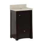 19.75-in. W Floor Mount Distressed Antique Walnutvanity Set For Wall Mount Drilling Beige Top