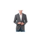 Men's Windowpane Wool Classic-fit Blazerverno Pattern Suit Jacket