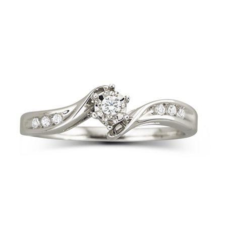 Diamond-accent Sterling Silver Promise Ring