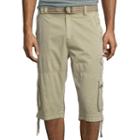 Plugg Defender Relaxed-fit Lightweight Belted Twill Messenger Cargo Shorts