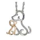 Womens Diamond Accent Genuine White Diamond 14k Gold Sterling Silver Pendant Necklace