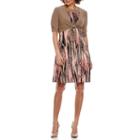 Perceptions 3/4 Sleeve Tie-front Jacket Dress-petites