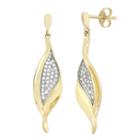 3/8 Ct. T.w. Genuine White Diamond 10k Gold Drop Earrings