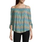 By & By 3/4 Sleeve Woven Blouse-juniors