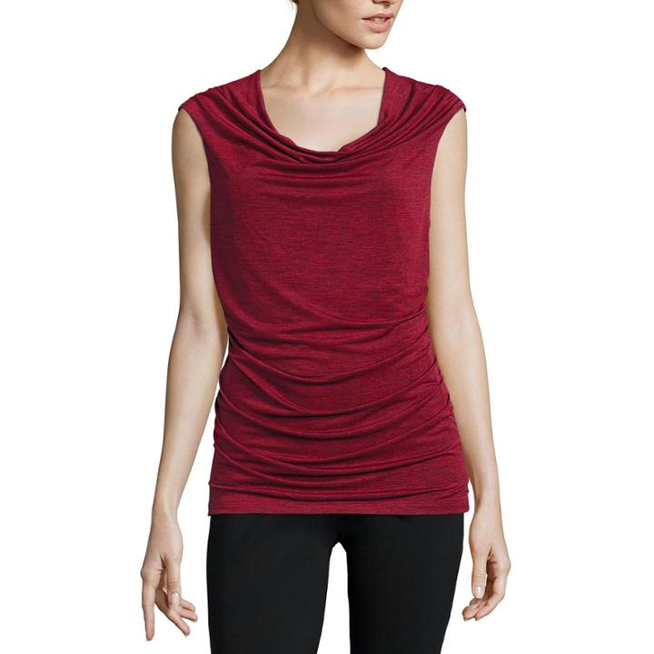 Alyx Sleeveless Drape-neck Knit Top
