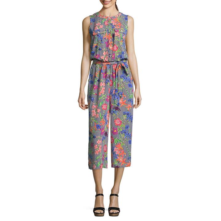 Spense Culot Jumpsuit Sleeveless Belted Jumper