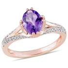 Womens 1/5 Ct. T.w. Purple Amethyst 14k Gold Cocktail Ring