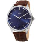 Akribos Xxiv Mens Brown Strap Watch-a-914ssbu