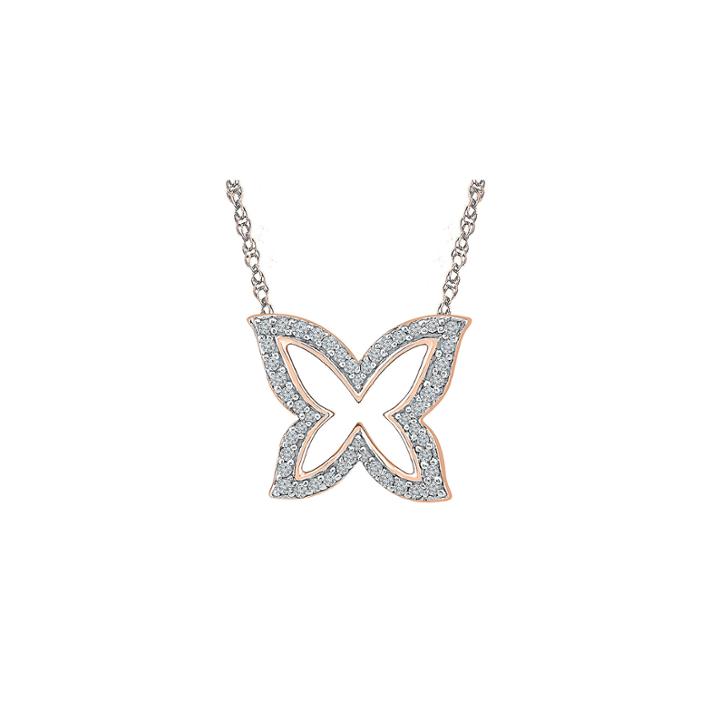 Womens 18 Inch 1/6 Ct. T.w. White Diamond 10k Gold Link Necklace