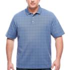 Van Heusen Short Sleeve Grid Knit Polo Shirt Big And Tall