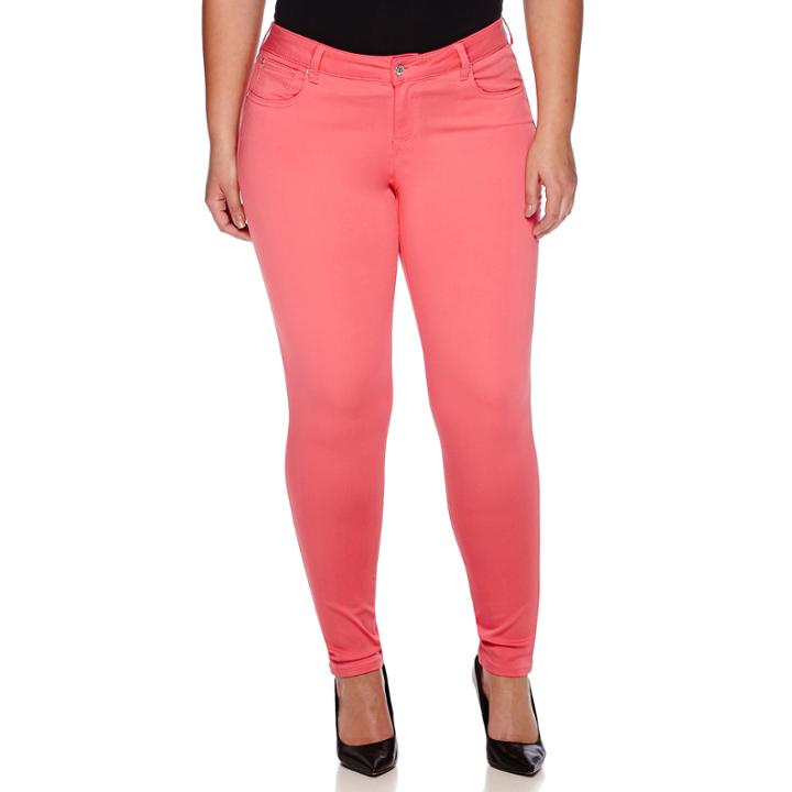 C-pink Super-stretchy Skinny Jeans - Juniors Plus