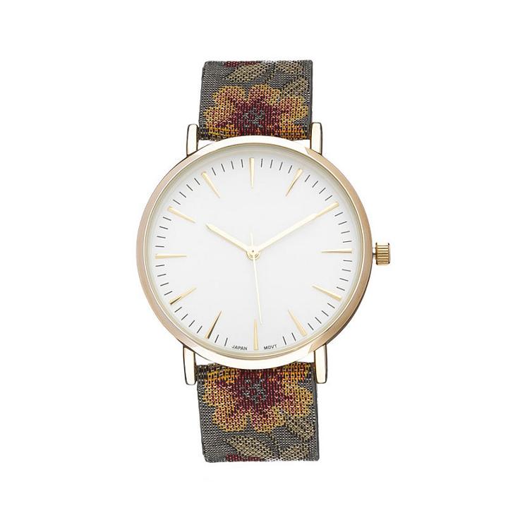 Geneva Platinum Womens Blue Strap Watch-10143
