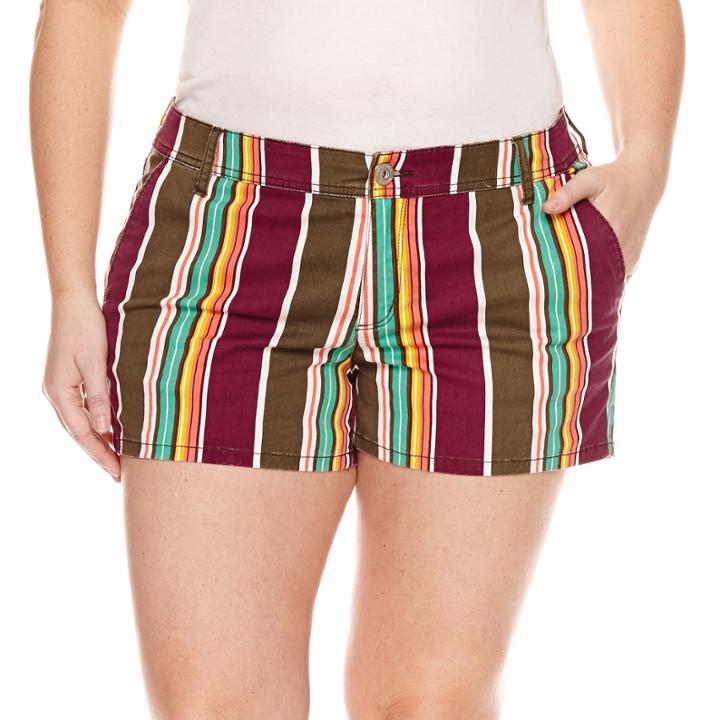 Arizona Stripe Shorts-juniors Plus