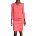 Le Suit Three-button 3/4-sleeve Jacquard Jacket And Skirt Suit