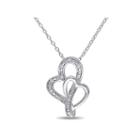 Womens Diamond Accent Diamond Sterling Silver Pendant Necklace