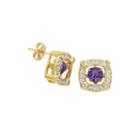 Love In Motion&trade; Genuine Amethyst And Lab-created White Sapphire Earrings