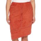Bisou Bisou Studded Asymmetrical Pencil Skirt - Plus