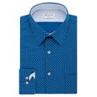 Van Heusen Air Long Sleeve Broadcloth Geometric Dress Shirt- Big And Tall