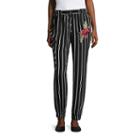 Joe B By Joe Benbasset Black Cream Woven Jogger Pants-juniors