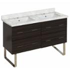 47.5-in. W Floor Mount Dawn Grey Vanity Set For 1hole Drilling Bianca Carara Top White Um Sink