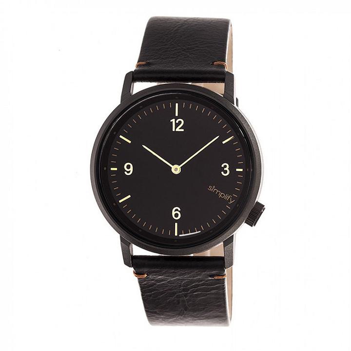 Simplify Unisex Black Strap Watch-sim5502