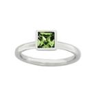Personally Stackable Sterling Silver August Birthstone Crystal Ring