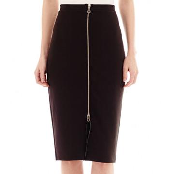 I 'heart' Ronson Zip-front Pencil Skirt