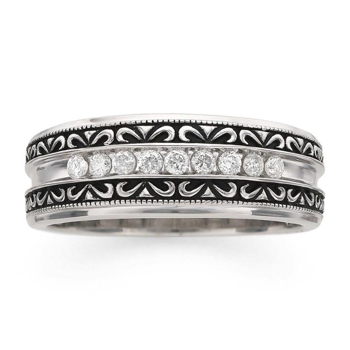 Mens 1/4 Ct. T.w. Genuine Multi Color Diamond 10k Cocktail Ring