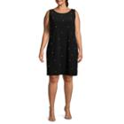 Msk Sleeveless Beaded Shift Dress - Plus