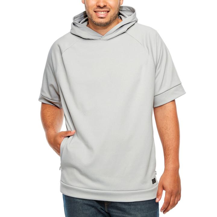 Msx By Michael Strahan Short Sleeve Knit Hoodie-big And Tall