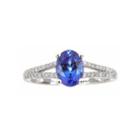 Limited Quantities! 1/5 Ct. T.w. Blue Tanzanite 14k Gold Cocktail Ring