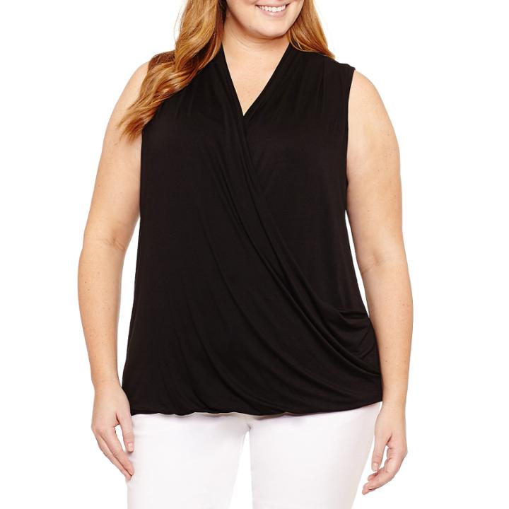 Liz Claiborne Knit Tank Top- Plus