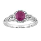 Womens 1/5 Ct. T.w. Red Ruby 10k Gold Cocktail Ring