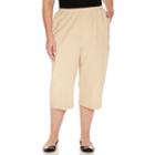 Alfred Dunner Cotton Sheeting Capri Cropped Pants-plus