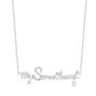 Diamonart Womens 1/4 Ct. T.w. Lab Created White Cubic Zirconia Sterling Silver Pendant Necklace
