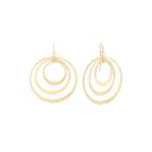 Liz Claiborne Gold-tone Triple Circle Drop Earrings