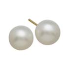 Certified Sofia&trade; Cultured 6mm Freshwater Pearl 14k Gold Stud Earrings