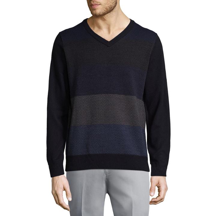 Haggar V Neck Long Sleeve Pullover Sweater