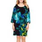 Rn Studio By Ronni Nicole 3/4-sleeve Side-ruched Sheath Dress - Plus