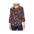 St. John's Bay 3/4-sleeve Henley Blouse - Petites