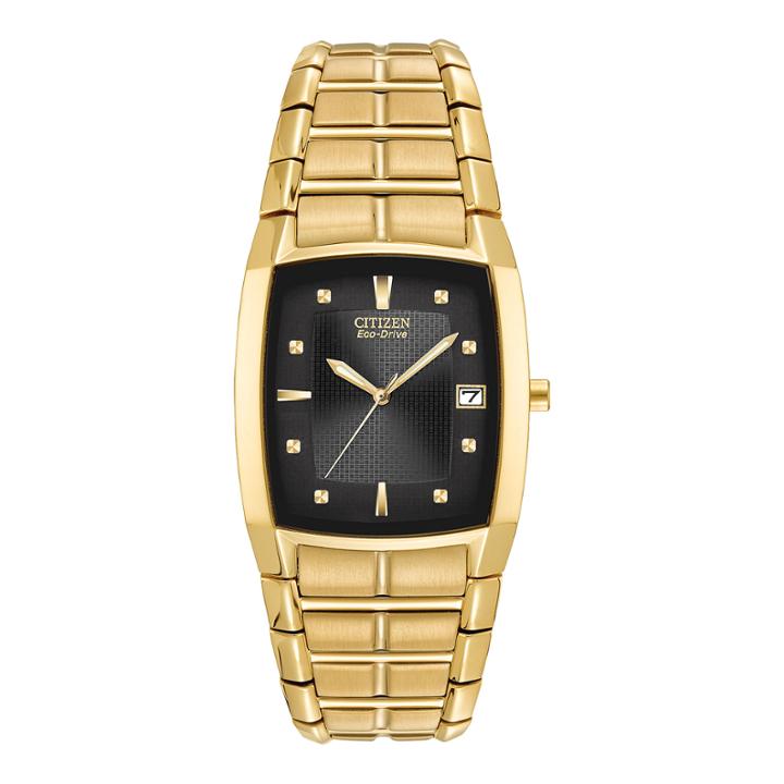Citizen Eco-drive Mens Gold-tone Watch Bm6552-52e