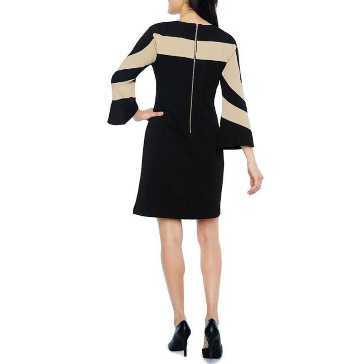 Danny & Nicole Long Sleeve Stripe Shift Dress