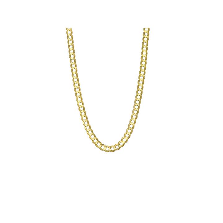 14k Yellow Gold 4.65 Mm Curb Necklace 28