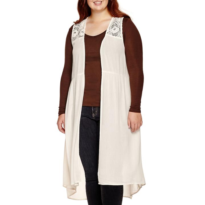 Arizona Sleeveless Woven Duster - Plus
