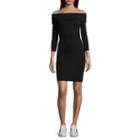 Project Runway Off The Shoulder Rib Dress