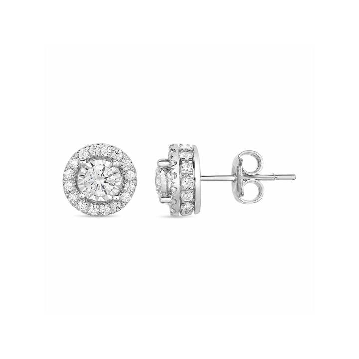 Trumiracle True Miracle 1 Ct. T.w. Round White Diamond 10k Gold Stud Earrings
